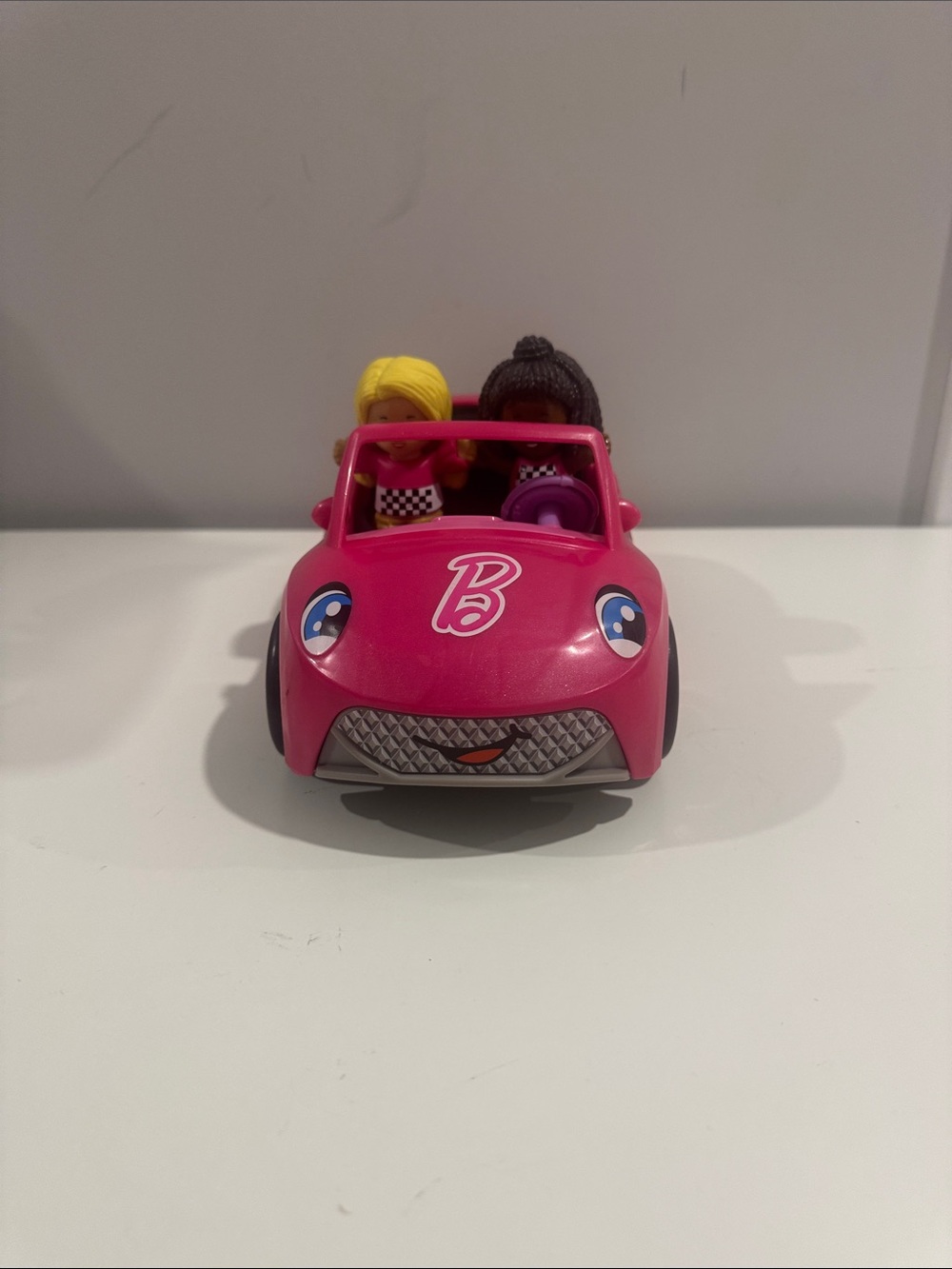 Fisher-Price Little People Barbie Dream Car Pink Convertible Playset